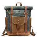 2019 New Models  Anti Theft Green Business Vintage Leather Backpack for Man and  Women 15.6